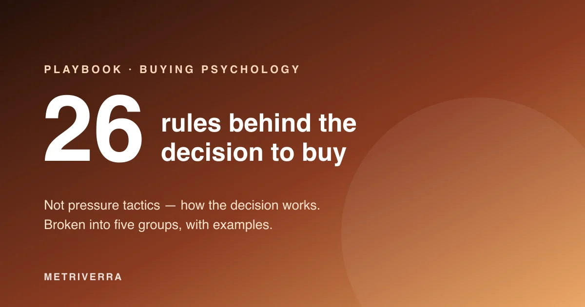 26 rules behind the decision to buy